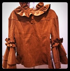 Ultra sued wide sleeve shirt